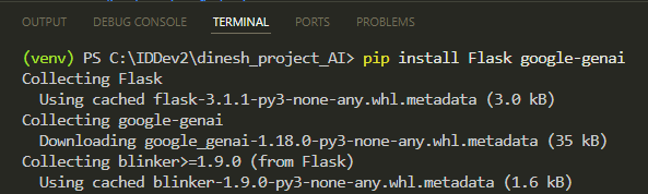 Using the pip command